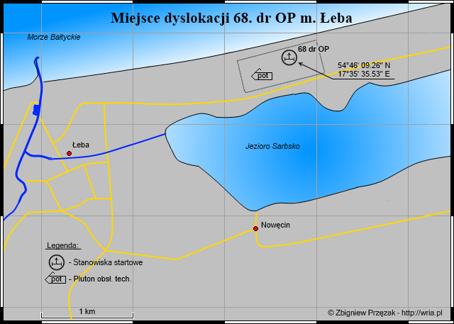 Miejsce dyslokacji 68. dr OP m. Łeba Miejsce dyslokacji 68. dr OP m. Łeba