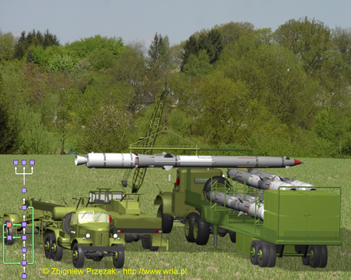Naczepa PR-6R do przewozu rakiet W-755 PZR S-75M Wołchow.