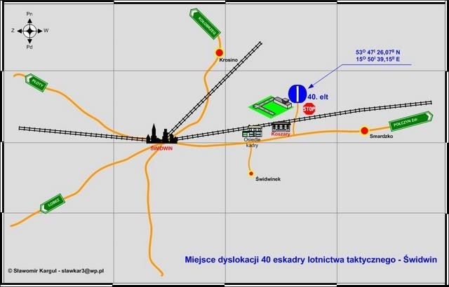 Miejsce dyslokacji 40. eskadry lotnictwa taktycznego.
